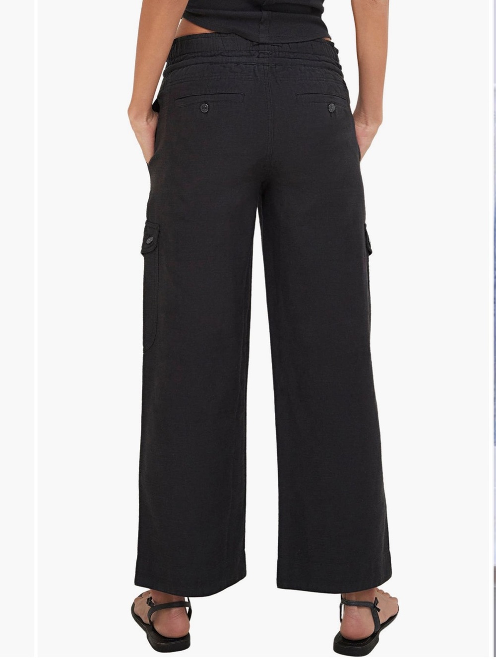 Free People Park Avenue Cotton Cargo Pants Size S - Picture 2 of 7
